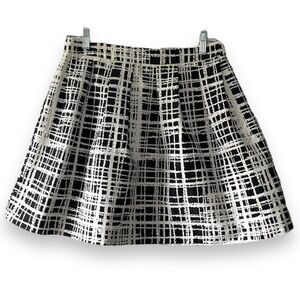 Sparkle and Fade black and white sketch plaid skirt size 10